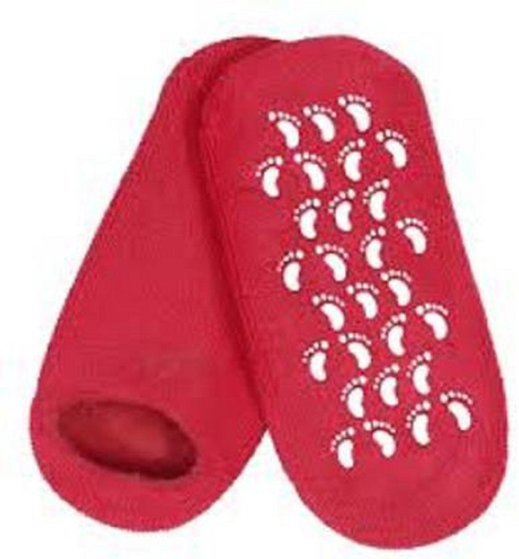 om mart Spa Moisturizing Gel Socks for Dry Feet and Ankles Heel Support Foot Support Heel Support(Red)