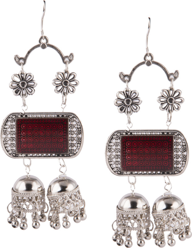 creative frogs Ethnic Party Wear Jewellery Chandbali Dangle Earrings Metal Earring Set Metal Jhumki Earring