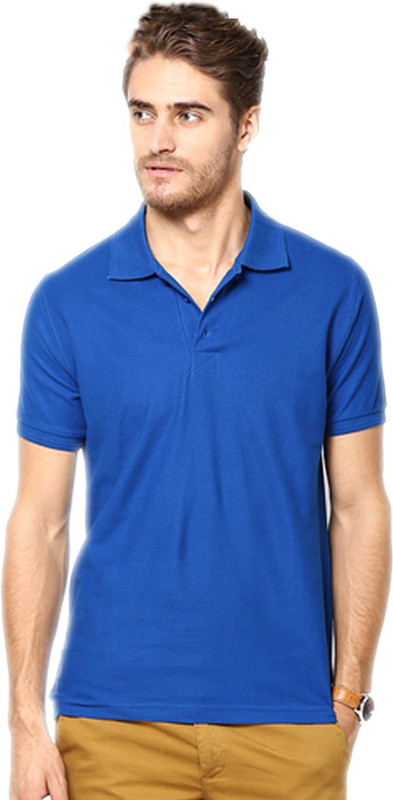 Concepts Solid Men Polo Neck Dark Blue T-Shirt