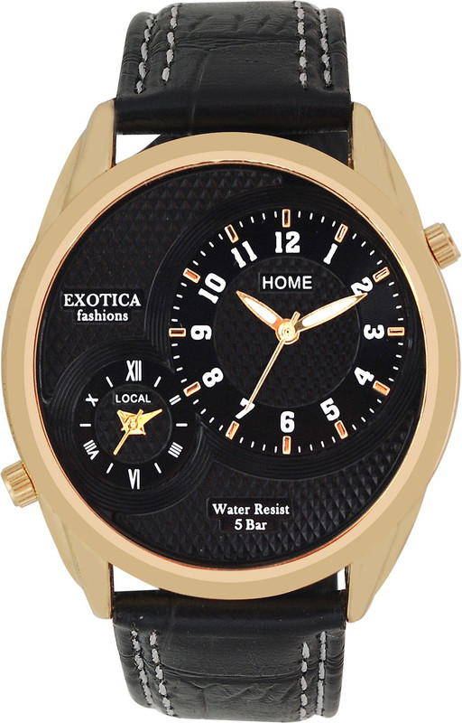Exotica Fashions EF-72-Dual-LS-Gold-Black Basic Analog Watch - For Men