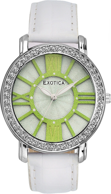 Exotica Fashions EF-70-Green-White-LD-New New Series Analog Watch - For Women