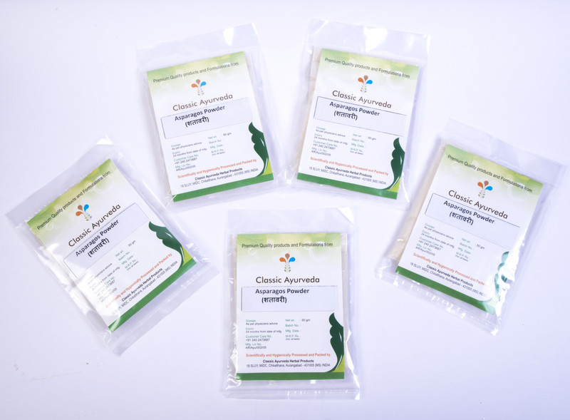classic ayurveda Shatwari powder pack of 5 (50*5=250gms)(50 g)