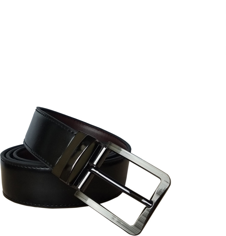 skg Men Black Genuine Leather Belt