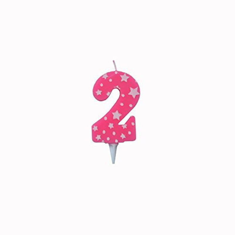 gorgeous moment Birthday / Wedding / Anniversary Number Candle 2 Candle(Multicolor, Pack of 1)