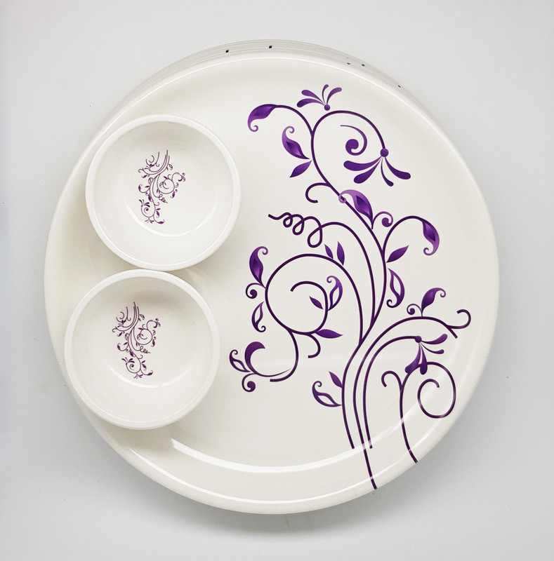 korona Royal Galaxy Round Full Plate and Bowl Set, Melamine Serving Set, Pack of 12 Dinner Set(Melamin)