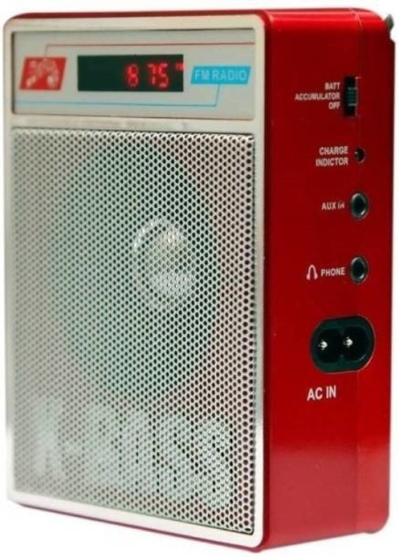 CRETO BT-485FM Portable Multimedia BT Speaker with Inbuilt Mic and FM Radio(Red)