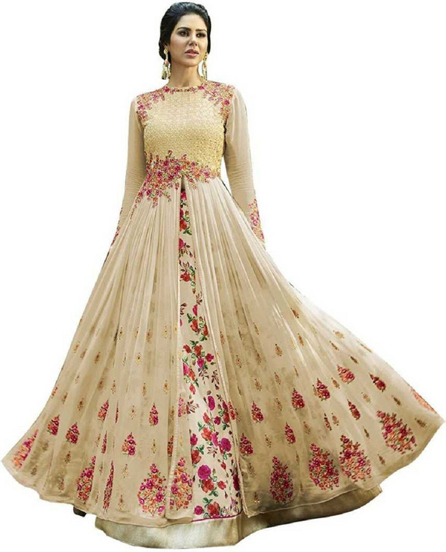 rk hub Anarkali Gown(Multicolor)