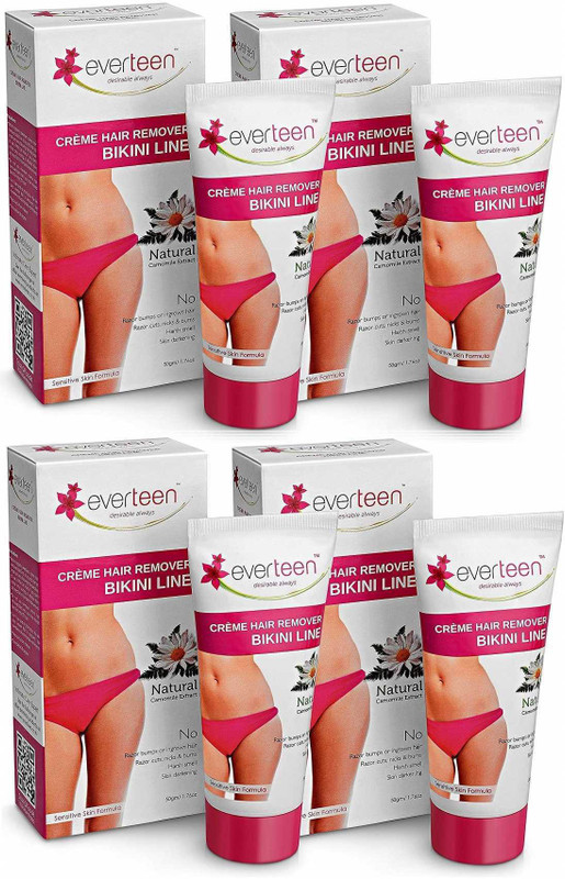 everteen Creme for Bikini Line & Underarms in Women – 4 Packs (50g Each) Cream(200 g, Set of 4)