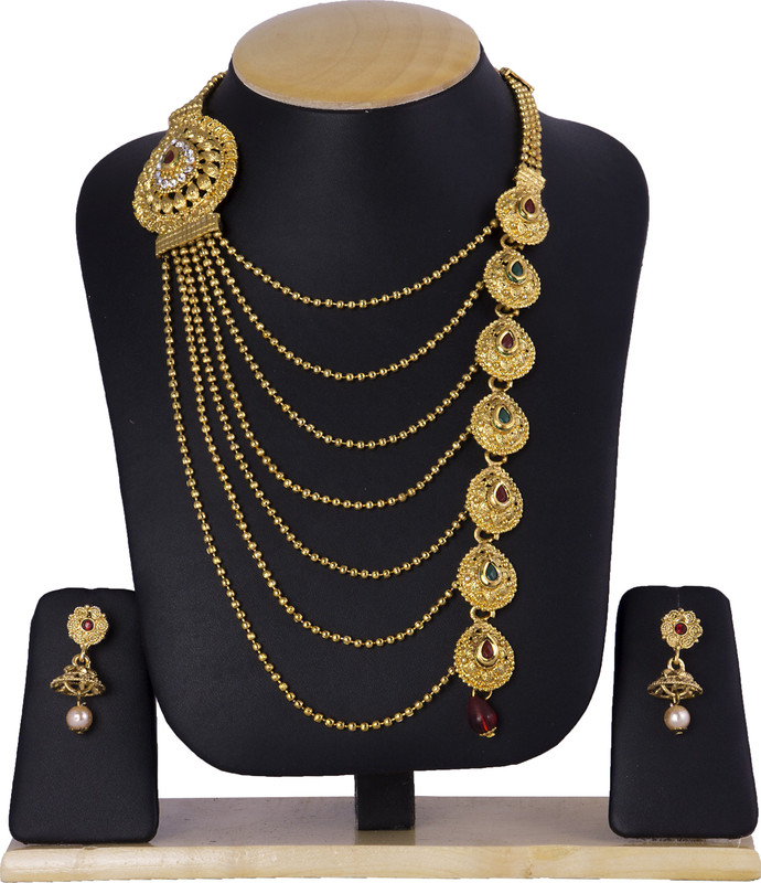 ramdev art Copper, Brass Jewel Set(Gold)