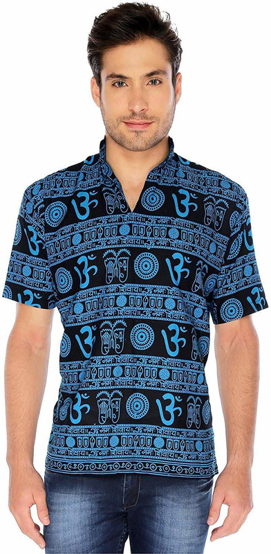 balaji garments Men's & Women's Printed Straight Kurta(Blue)