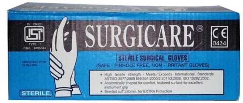 SURGICARE SURG19 Rubber Surgical Gloves(Pack of 20)
