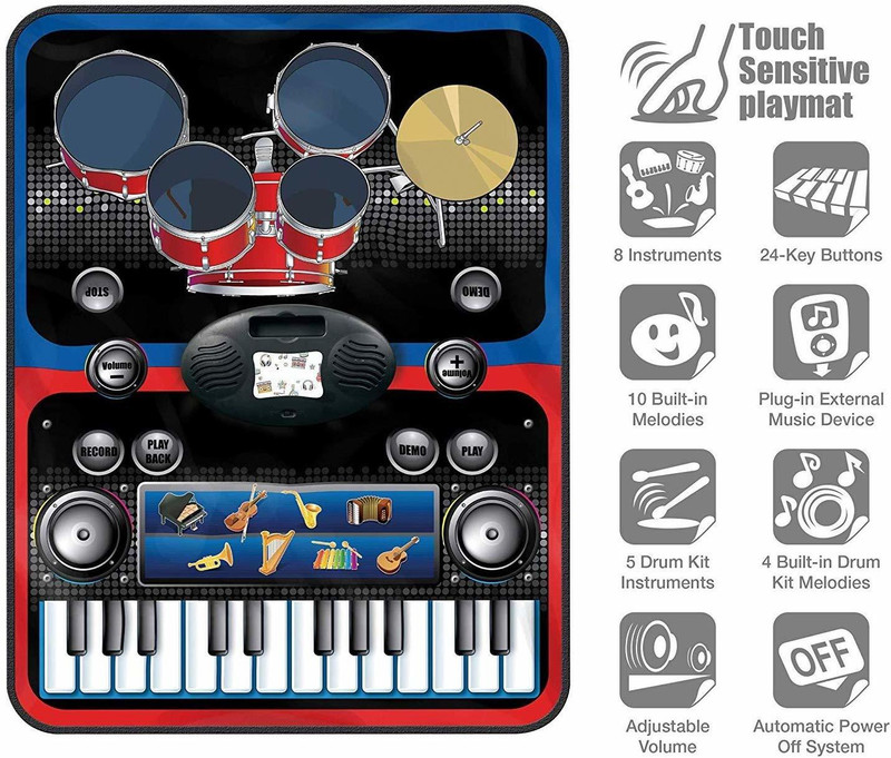 viel spiel Musical Jam Playmat, Multi Color for kids(Multicolor)