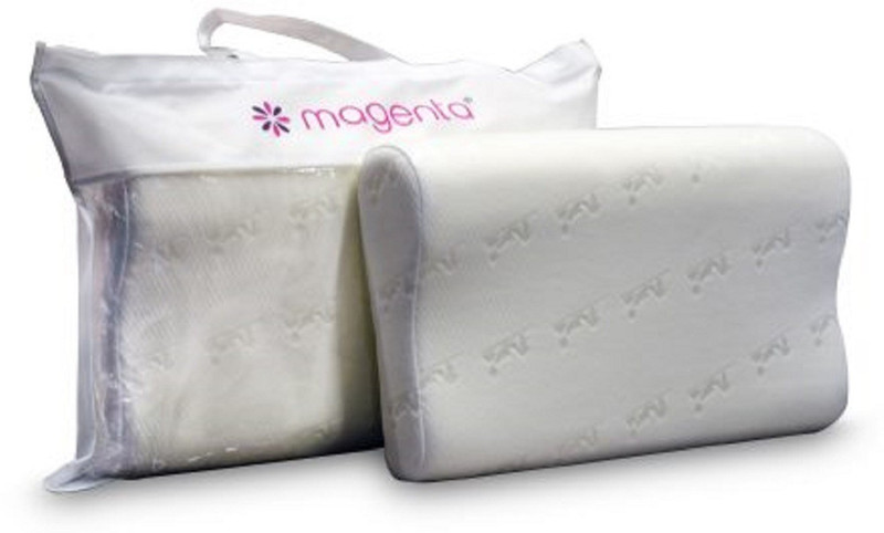 magenta new Memory Foam Solid Sleeping Pillow Pack of 1(White)
