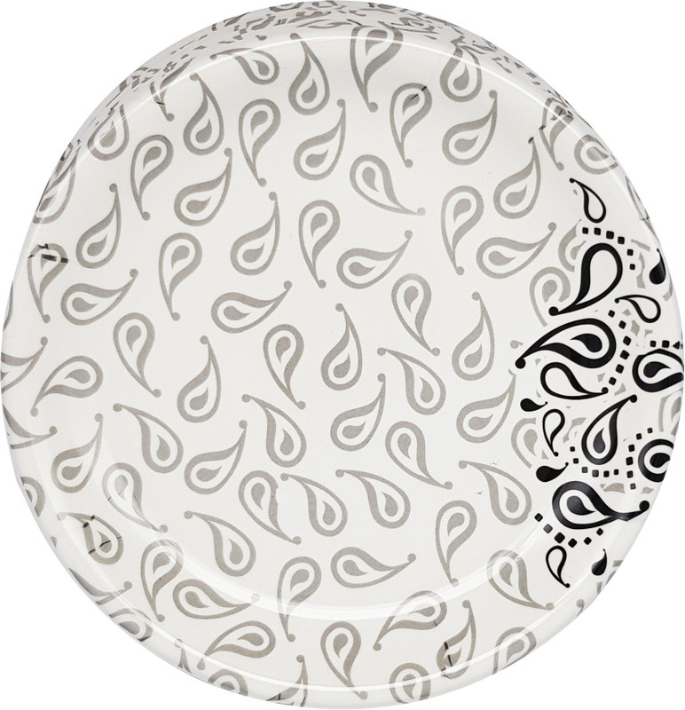 korona melamine half plate Set, break resistant, black bud, 7.5 inch Half Plate(6 Units)