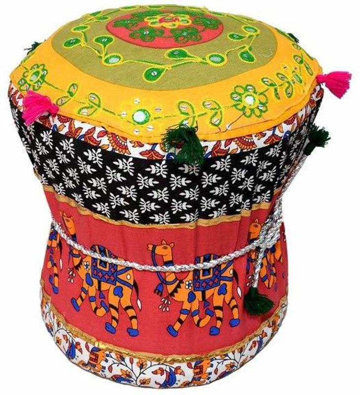 rajasthani handmade mudda Stool(Multicolor)