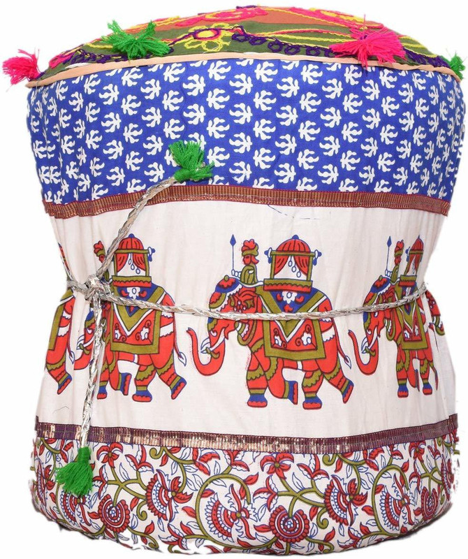 rajasthani handmade mudda Stool(Multicolor)
