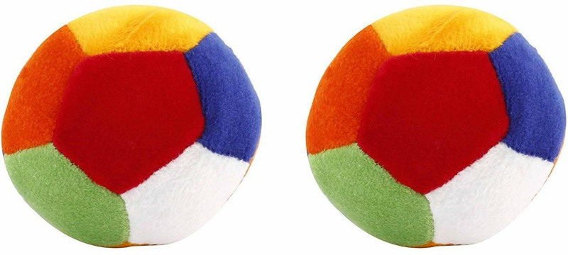 Zhunmun Pack of 2 Soft Multicolour Balls  - 4.5 inch(Multicolor)