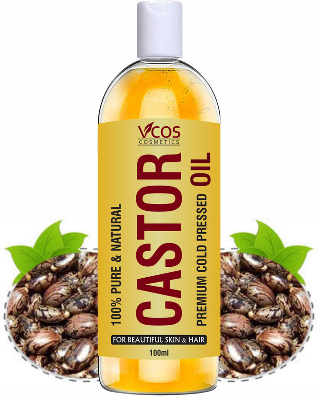 Vcos Cosmetics Premium Cold Pressed Castor Oil For Hair And Skin(100 ml)
