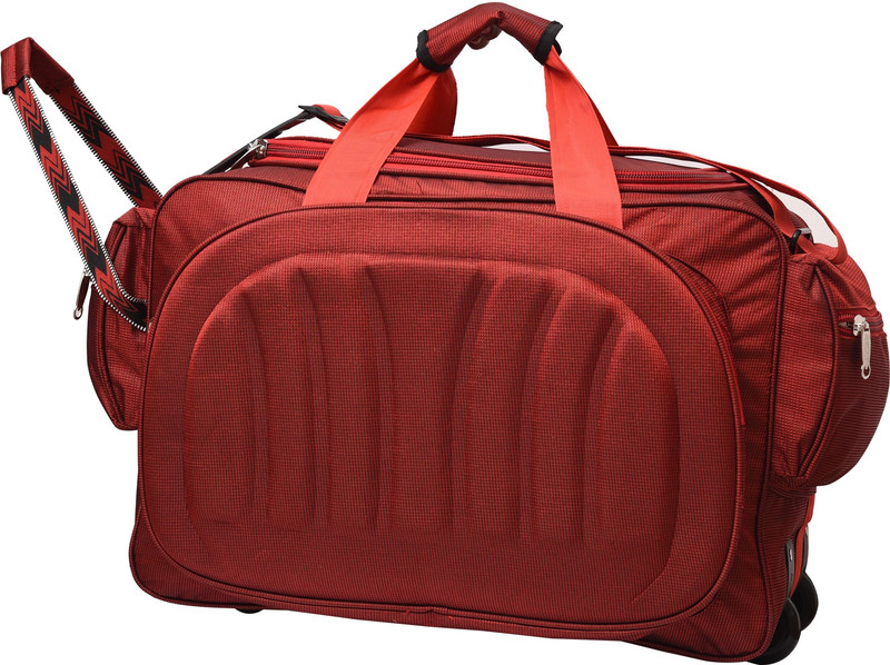 sky spirit (Expandable) (Expandable) Waterproof Polyester Lightweight Travel Duffel Bag(Red)