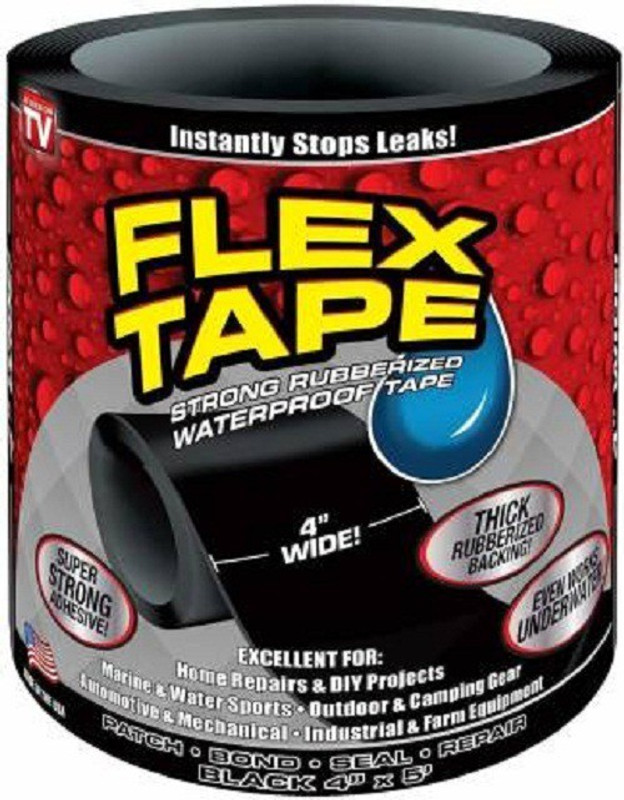 spiritual house Waterproof Flex Instantly Stops Leaks Sealer Tape 10 cm Gorilla Tape 10 cm Gorilla Tape(Black Pack of 1)