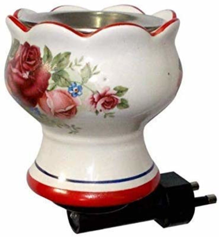 tryokart Multipurpose and Multi Functional Ceramic Electric Incense Burner Bakhoor Dani Kapoor Dani Ceramic Incense Holder(White)