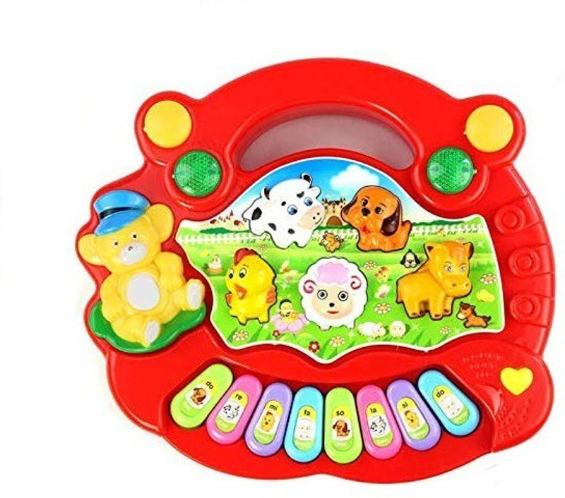 ishancreation IC-770 5 in 1 new born Musical Piano(Multicolor)