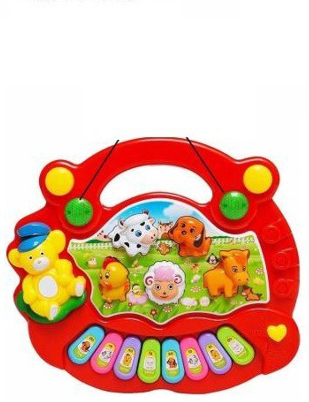 ishancreation IC-768 Musical Piano for kids with 5in 1 sounds(Red)