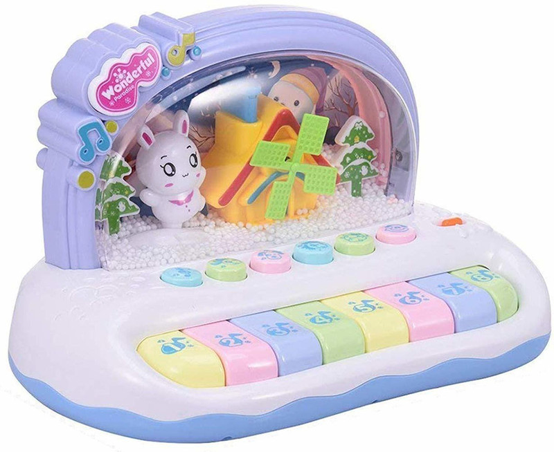 munchkin land Snow Piano Light and Musical Toy, Light and Sound Toy for Kids(Multicolor)