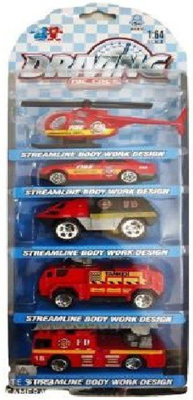 poksi Super Fire Fighting Metal Car Series Set Of 5 Toy Car (Multicolor)(Multicolor, Pack of: 1)