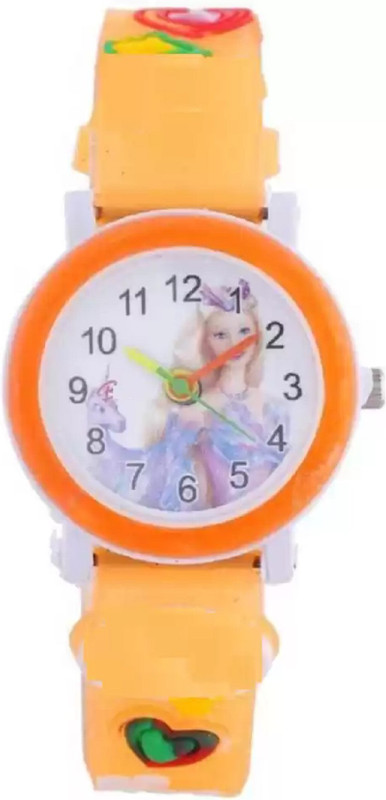 fabb collections orenge kids barbie watch for small girls Analog Watch  - For Boys & Girls