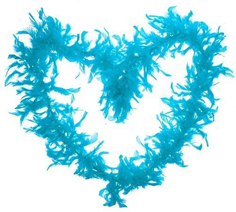 oswal Sky Blue Feather Boa