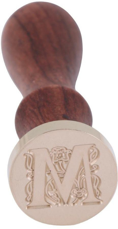 everdiva Alphabets Five-Petaled Flower Metal Hot Sealing Wax Clear Stamps (M)