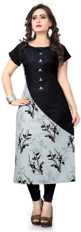 princess trade link Casual Printed Women Kurti(Multicolor)