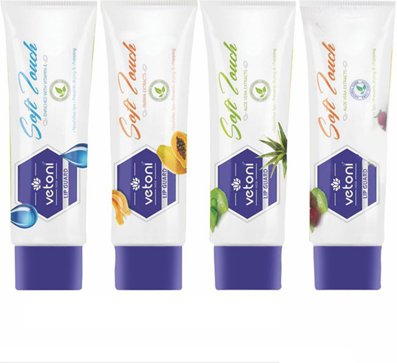 vetoni SOFT TOUCH LIP GUARD papaya, strawberry, ALOVERA, LEMON(Pack of: 4, 80 g)