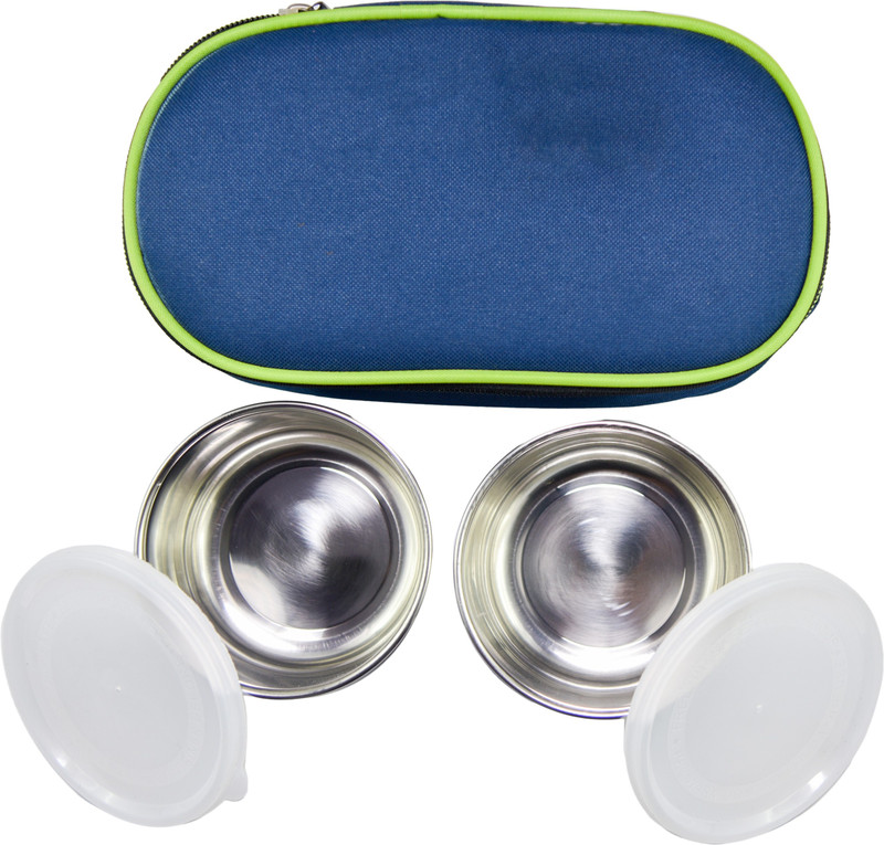 3mads Best Steel Lunch Box leak proof lid 2 Containers Lunch Box(700 ml)