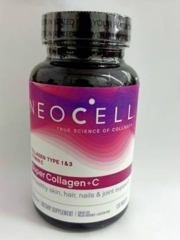 NeoCell Super Collagen Plus C 6000 mg Type 1 & 3 for Hair, Skin, Joints & s- 120 s(120 No)