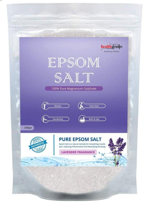 genie Epsom Salt with Lavender Fragrance for Relaxation and Pain (350 g)