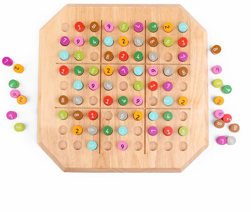 kids world Sudoku Wooden Arabic Numerals Teaching Math Counting Board Board Game