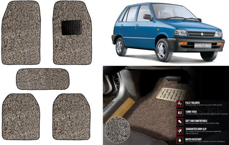 Auto Kite Plastic, PVC Standard Mat For Maruti Suzuki 800(Beige, Brown)