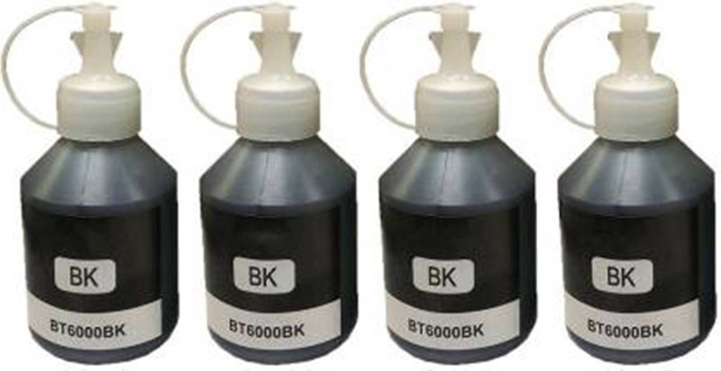 verena REFILL INK COMPATIBLE FOR BROTHER 6000BK USED IN T300/T310/T500/T510/T700/T710/T800/T810 PRINTERS PACK OF 4 Single Color Ink Bottle  Single Color Ink Bottle(Black)
