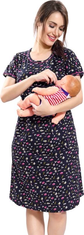 AV2 Women Maternity/Nursing Nighty(Pink)