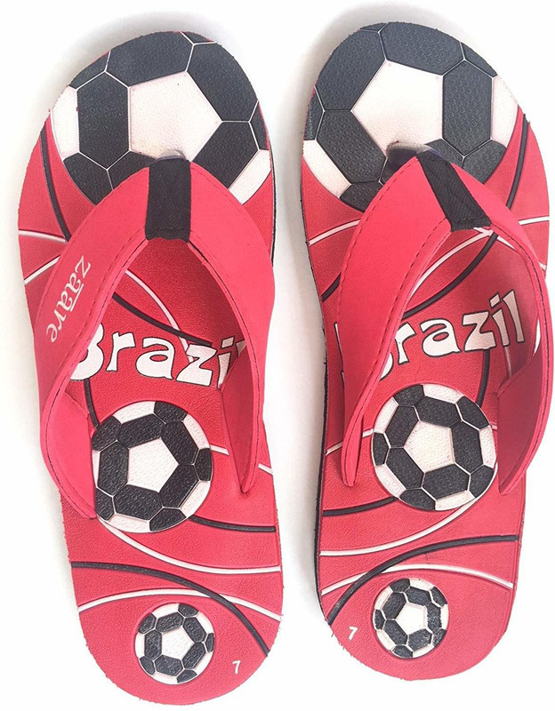 zaare Brazil Red Flip Flops