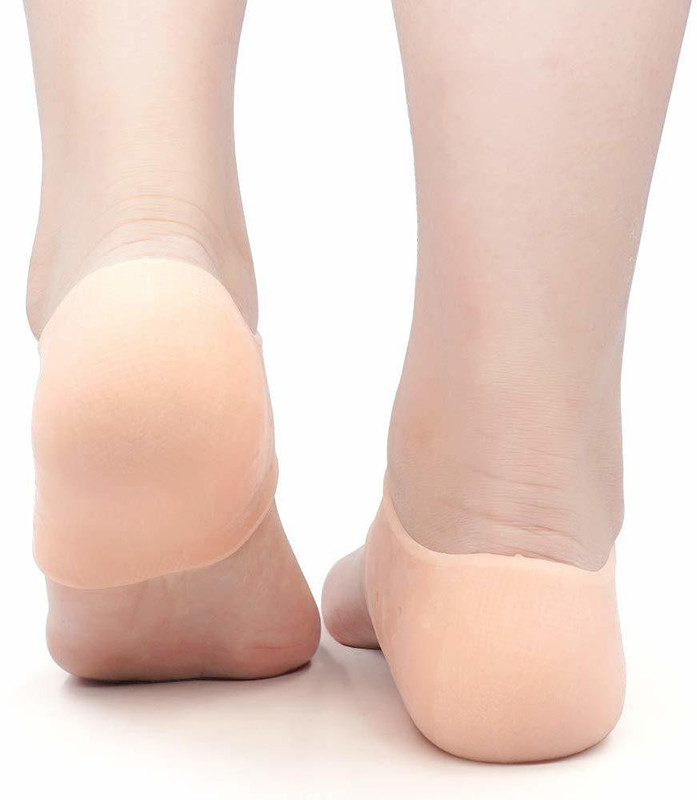 smile4u Heel Pad Skin Care Spa Socks DD-WRM-TB-HLD-111 (brown) Heel Support(Brown)
