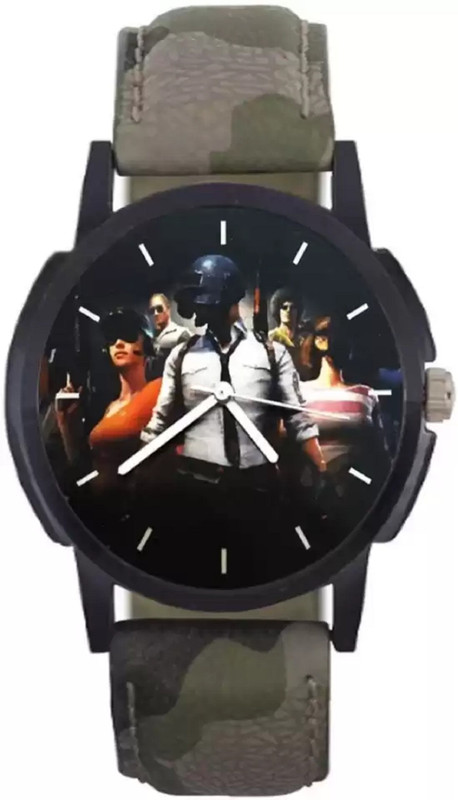 fabb collections Treading Quartz PUBG Watch synthetiv leather miltry colour belt Analog Watch  - For Boys