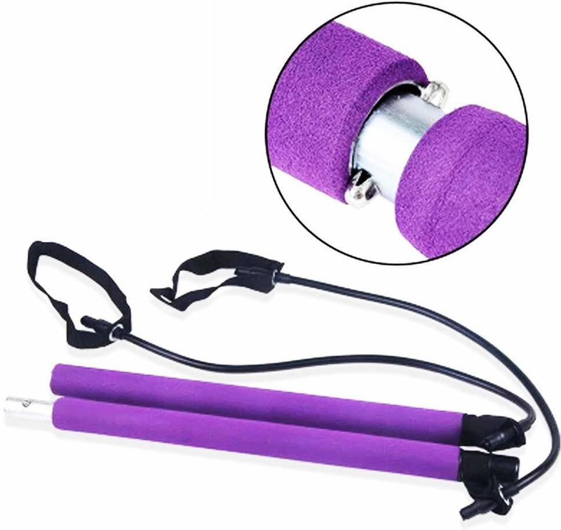 star yoga Yoga Resistance Toning Bar Portable Pilates Studio Ab Exerciser(Purple, Black)