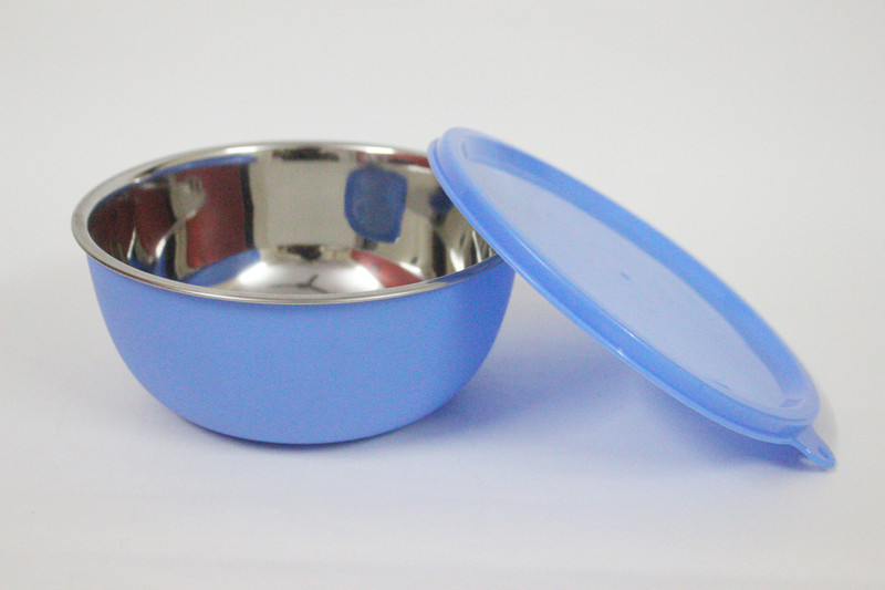 finality Microwave Safe Stainless Steel Plastic Coated Bowl (14 cm,Purple ) Stainless Steel Storage Bowl(Purple, Pack of 2)