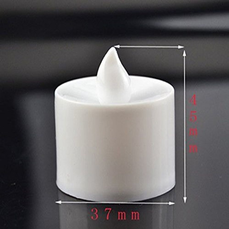 saiyedenterprises candel 12 Multi Color LED Candles, Tea Light(new)O2 Candle(White, Pack of 12)