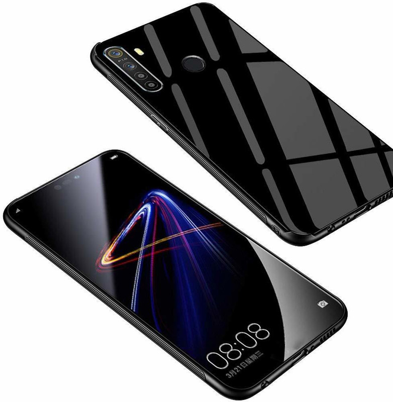 mhub Back Cover for Mi Redmi Note 8(Glass Black, Dual Protection)