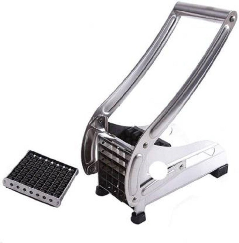 om mart Stainless Steel Home French Fries Potato Chips Strip Cutting Cutter Machine Maker Slicer Chopper Dicer Vegetable & Fruit Chopper(1)