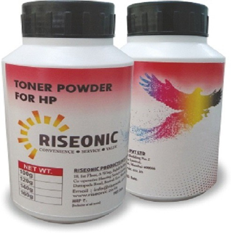 riseonic THIS CONTENT 10 BOTTLES OF 140GM EACH Single Color Ink Toner Powder(Black)